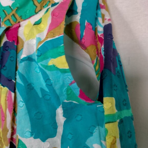 J Crew Skirt Outfit Size 0 P Petite Pink Blue Floral Halter Ruffled Blue Pink - Picture 10 of 16